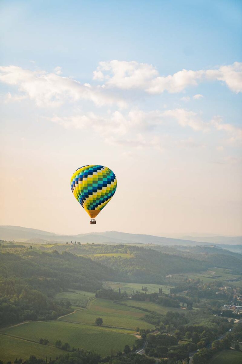 Globos aerostáticos en Toscana